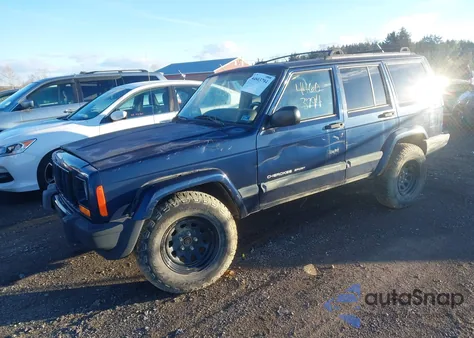 2000 Jeep Cherokee Sport из США, поврежденный, VIN 1J4FF48S7YL125913